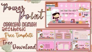 'PPT AESTHETIK FREE TEMPLATE II AESTHETIC COOKING SLIDE I| POWER POINT ANIMATED II DIAHS'