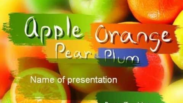 'Vivid Fruits PowerPoint Template by PoweredTemplate.com'