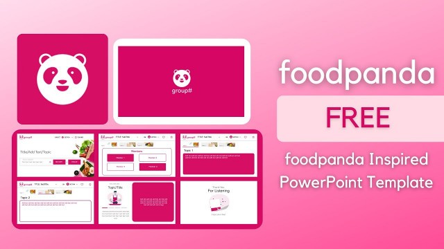 'foodpanda Inspired PowerPoint Template [ FREE ] | Claire'