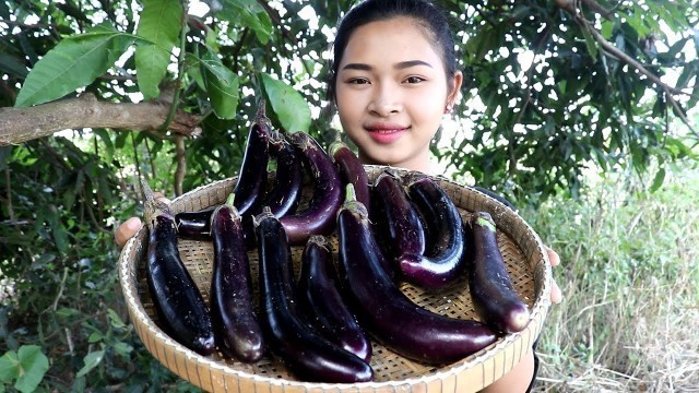 'Awesome Cooking Fry Aubergine Eggplant With Pork Delicious Cook Recipe - Village Food Factory'