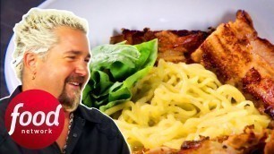 'Guy Fieri Tries A PHENOMENAL Pork Ramen Dish! l Diners, Drive-Ins & Dives'