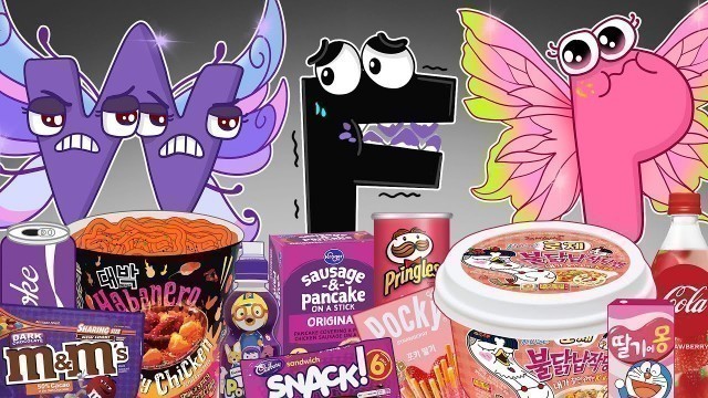 'Convenience Store PURPLE BLACK PINK Food Alphabet Lore Fairy Mukbang| Alphabet Lore COMPLETE EDITION'