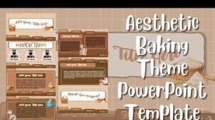 'Aesthetic Baking Theme PowerPoint Template Free