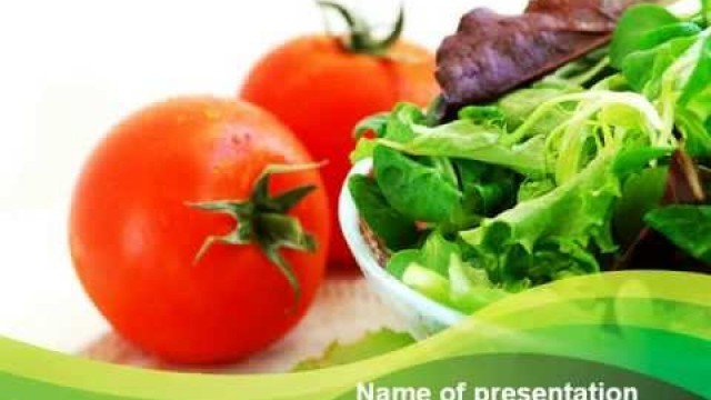 'Salad with Tomatoes PowerPoint Template by PoweredTemplate.com'