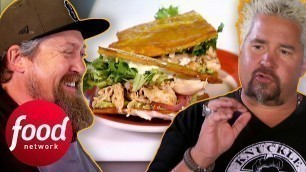 'Guy Fieri IMPRESSED By Chef\'s Unique Plantain Sandwich | Diners, Drive-Ins & Dives'