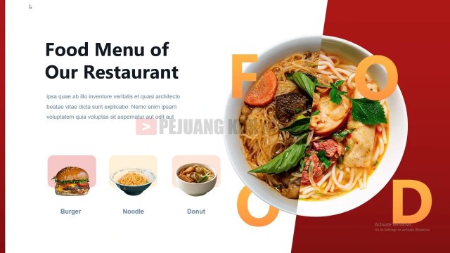 'FREE powerpoint templates animation Food & Resto | Animated PowerPoint Presentation Slide Template'