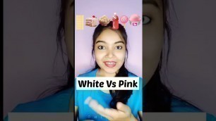 'White Vs Pink Emoji Eating Challenge 