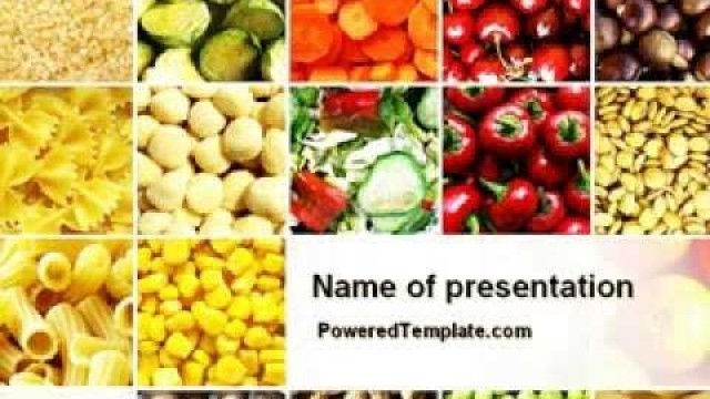 'Vegetarian Foods PowerPoint Template by PoweredTemplate.com'