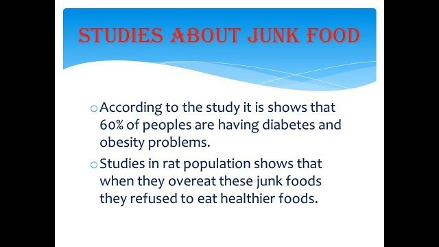 'Powerpoint presentation on junk food and its harmful effects'