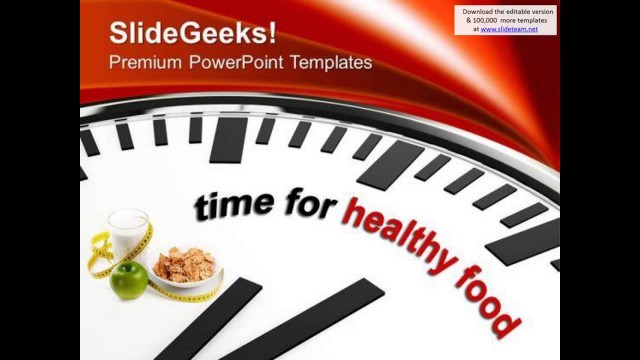 'time to eat healthy food nutrition powerpoint templates ppt backgrounds for slides 0313 presentation'