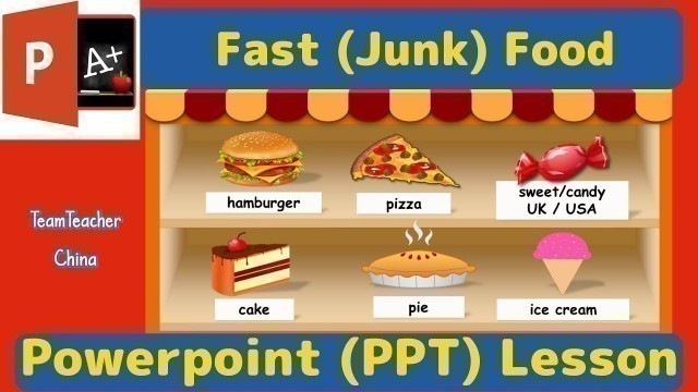 'Junk Food Vocabulary TEFL Powerpoint Lesson Plan | Classroom PPT Games'