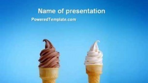 'Chocolate And Vanilla Ice Cream PowerPoint Template by PoweredTemplate.com'