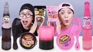 'Pink Dessert VS Black Dessert Food Challenge DONA'