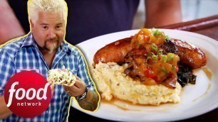 'Guy CONFUSED By 2 Restaurants Sharing ONE Kitchen?! | Diners, Drive-Ins & Dives'