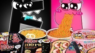 'Convenience Store BLACK PINK Food Mukbang x Alphabet Lore F & P Animation | ASMR |Animación española'