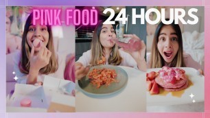 'I ONLY ate PINK FOOD for 24 HOURS Challenge | Food Challenge'