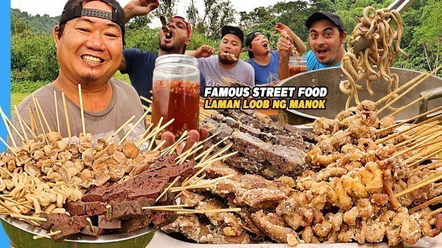 'Famous Street Food!! Isaw, Proben, Betamax, Balunbalunan!! Laman Loob ng Manok!!'