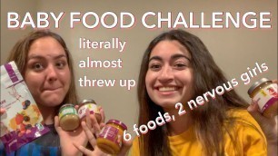 'BABY FOOD CHALLENGE (SO GROSS) || CECILE S'