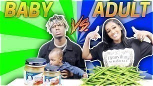 'ADULT VS BABY FOOD CHALLENGE!!!'