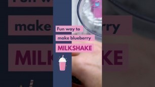 'Quick Blueberry Milkshake Recipe| Cooking Without Fire Recipes| Fireless Cooking For Kids | Shorts'