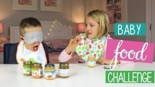 'Baby Food Challenge, Karina and Ronald are doing taste test on different baby foods.'