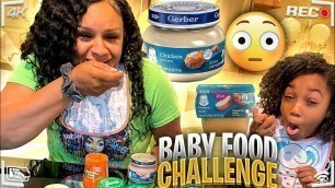 'BABY FOOD CHALLENGE WITH MY MOM 