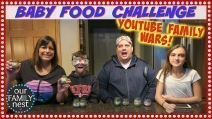 'BABY FOOD CHALLENGE VS SMELLY BELLY TV | YOUTUBE FAMILY WARS'