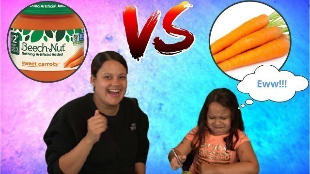 'Adult VS Baby Food Challenge  [Bad Idea]'