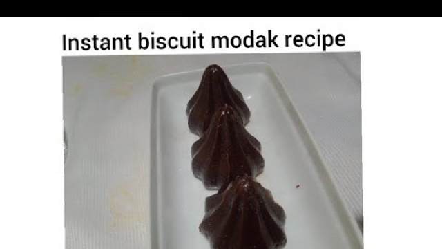 'sankasti chaturti special biscuit modak | chocolate biscuit sweet | without fire | #easy #shorts'