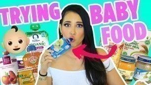 'TRYING BABY FOOD CHALLENGE 