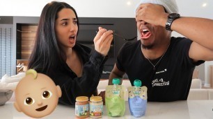 'BABY FOOD CHALLENGE ON BOYFRIEND!!! **Hilarious reaction**'