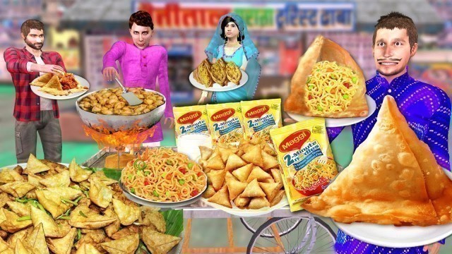 'Maggie Noodles Samosa Street Food Maggie Samosa Recipe Comedy Video Funny Hindi Kahani Moral Stories'