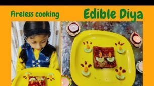 'Diwali Special | Edible Diya |Cooking Without Fire For School Competition | Fireless Cooking |'