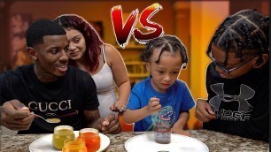 'FRUIT VS VEGETABLE BABY FOOD CHALLENGE **SOMEONE THREW UP**'