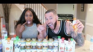 'GROSS BABY FOOD CHALLENGE - TRAY THROWS UP!'