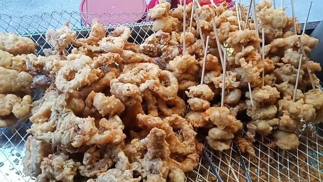 'Philippines street food.. Calamares. Isaw. Proben.'