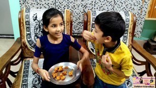 'Without Fire Cooking||Cooking Food For kids||Very Funny|| Vaibhav & Aradhya.'