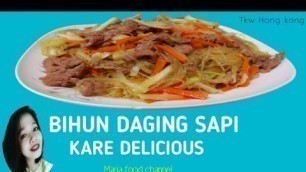 'Resep BIHUN GORENG DAGING SAPI RASA KARE MANTAP LEZAT NAGIH @MARIAFOODCHANNEL IDE BISNIS KULINER'