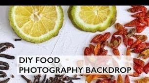 'DIY Food photography backdrop | Make your own backdrop at home simple and easy |'