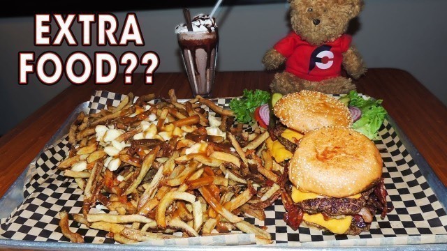 'Man vs Food Toronto STACK Burger Challenge w/ Poutine!!'