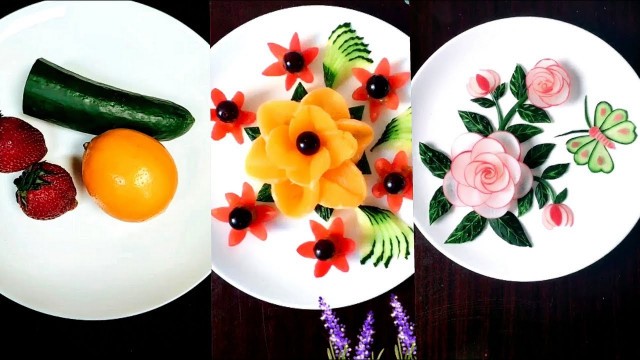 '10 simple food carving begginers lesson | Fruit cutting flower Orange DIY | Creative Food Art'