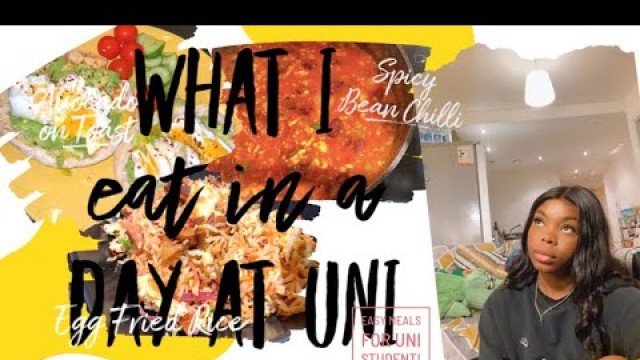 'What I Eat in a Day at Uni| Quick and Easy Meal for Uni Students'