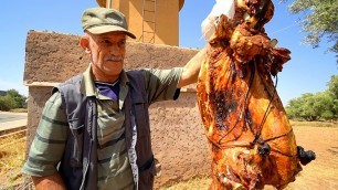 'Morocco Village Food - BERBER PIT ROAST LAMB in Imlil! Eating NORTH AFRICAN Food in Morocco!!'