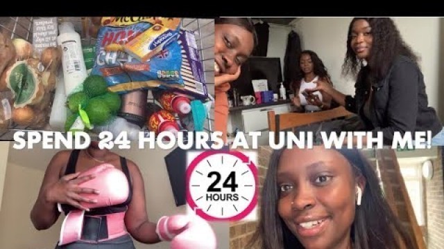 'SPEND 24 HOURS WITH ME AT UNI SKINCARE, FRIENDS, WORKOUT, FOOD SHOP, CLEANING AND MORE| COCOAIMSSK'