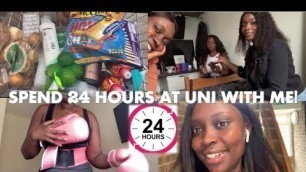 'SPEND 24 HOURS WITH ME AT UNI SKINCARE, FRIENDS, WORKOUT, FOOD SHOP, CLEANING AND MORE| COCOAIMSSK'