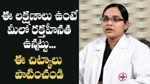 'Iron Improving Foods in Telugu - Best Diet to Increase Hemoglobin - Anemia Symptoms in Telugu'