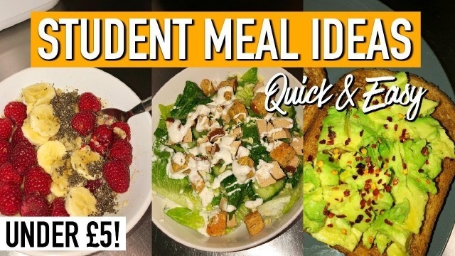 '5 Quick, Easy & CHEAP Meals for Students | BUDGET MEALS FOR UNI/COLLEGE'