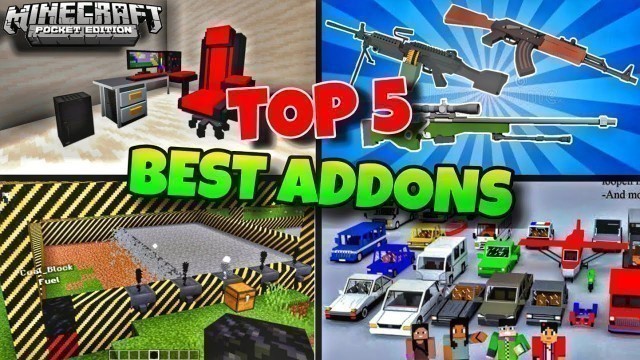 'TOP 5 Best Addons/Mods For Minecraft Pocket Edition | MCPE | Christmas Special Addons'