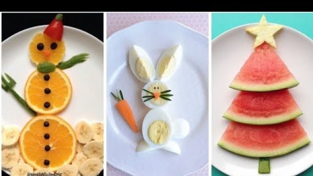 'beautiful plate decoration ideas || fruits plate ideas || creative food decorating ideas'