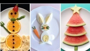 'beautiful plate decoration ideas || fruits plate ideas || creative food decorating ideas'